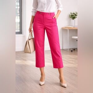 Ann Taylor Loft Elegant Hot Pink Women's Cropped Pants, size 6